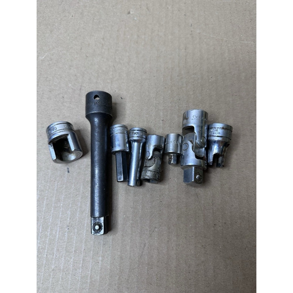 Vintage Snap-On USA Socket Universal Joint Adapter Extension Lot 10pc TW141 SV8A